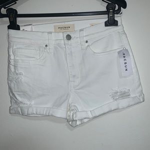 New Women’s Pacsun white denim shorts